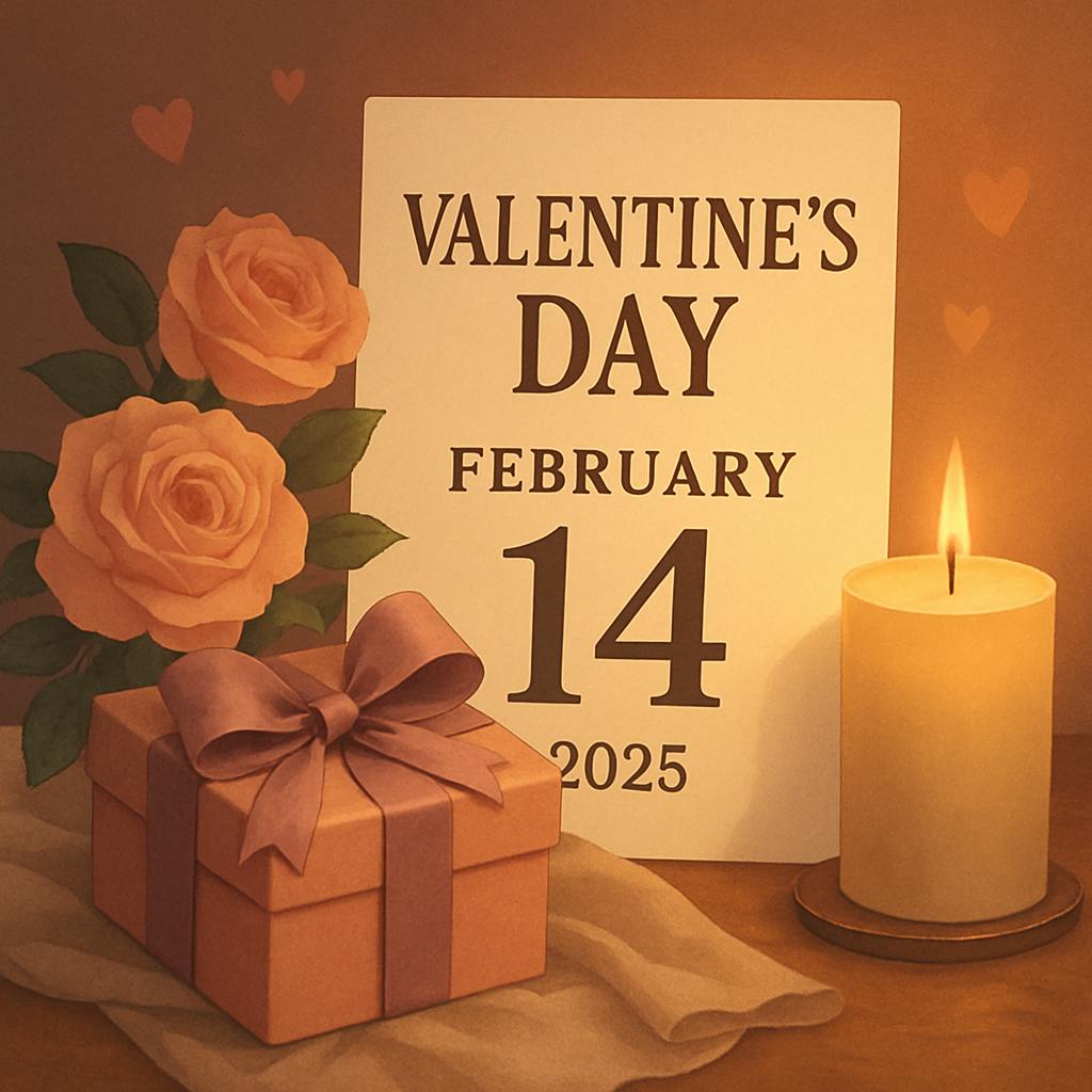 Beautiful illustration for what day is valentine's day 2025