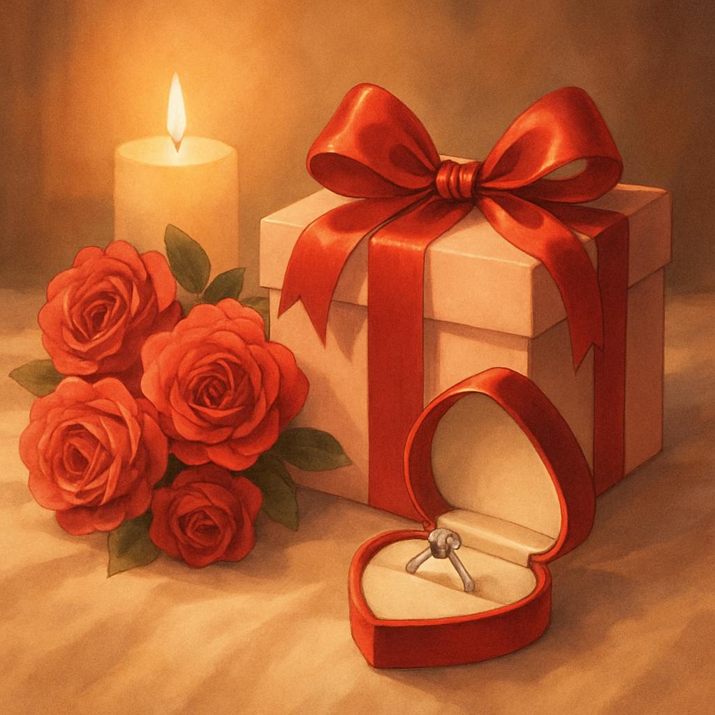 Beautiful illustration for best valentine gift for girlfriend