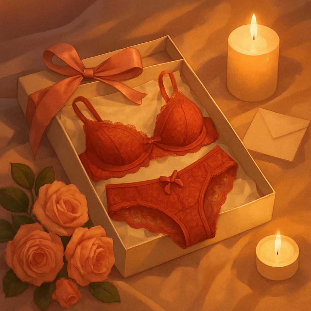 Beautiful illustration for valentines day underwear