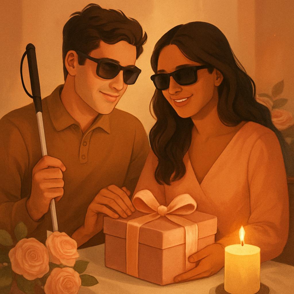 Beautiful illustration for love is blind couples