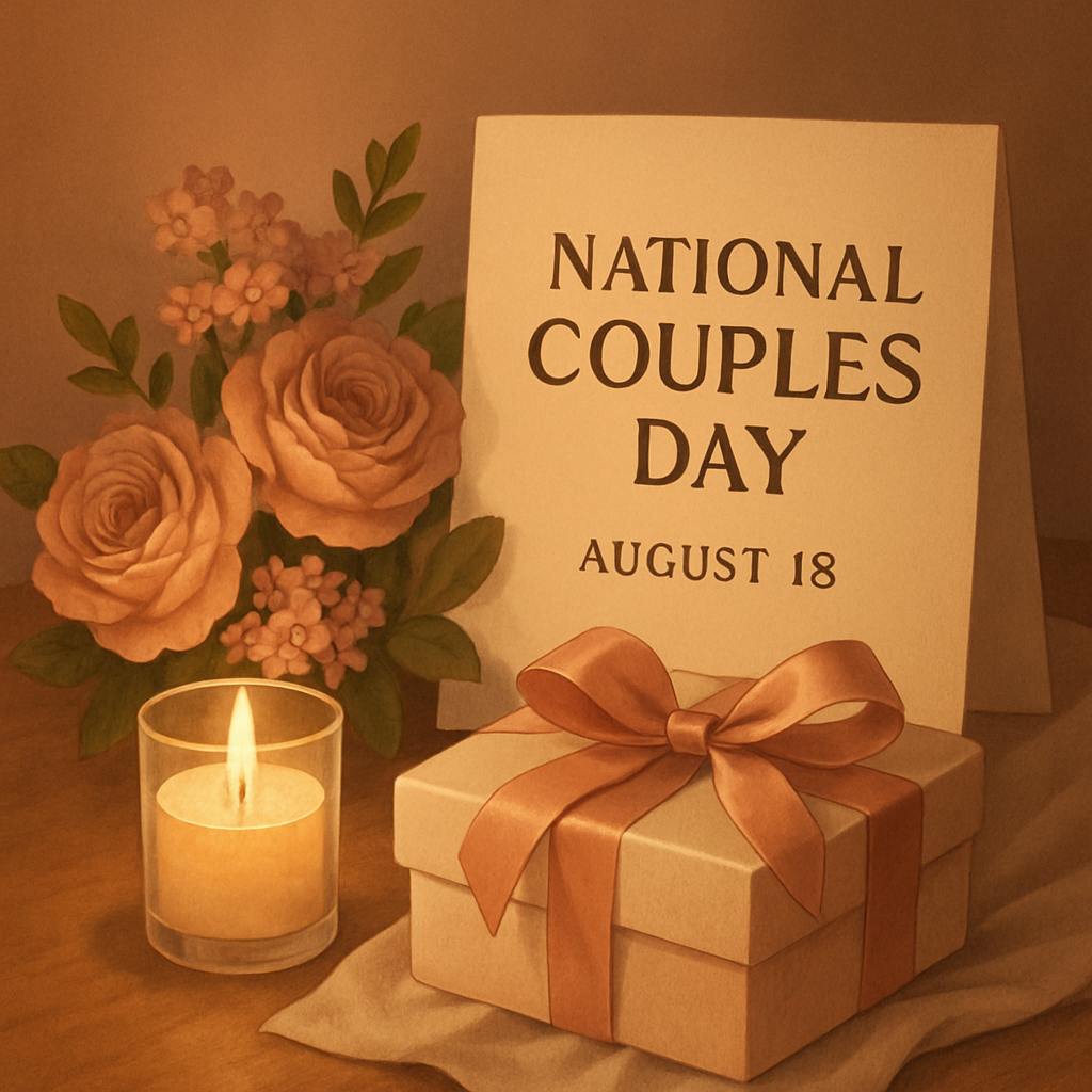 Beautiful illustration for when is national couples day