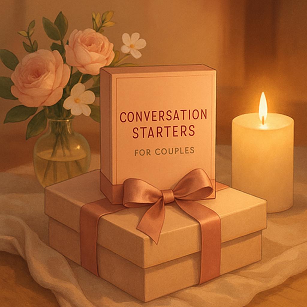 Beautiful illustration for conversation starters for couples