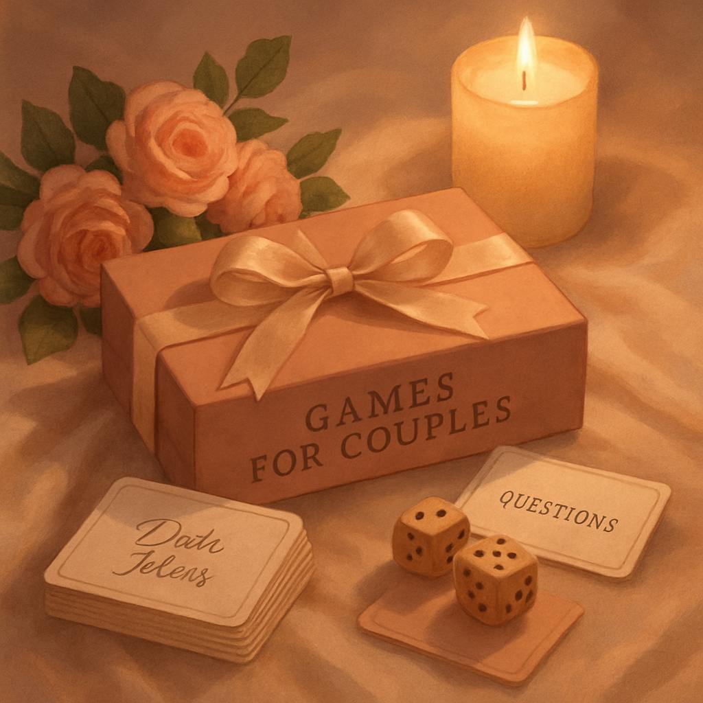 Beautiful illustration for games for couples