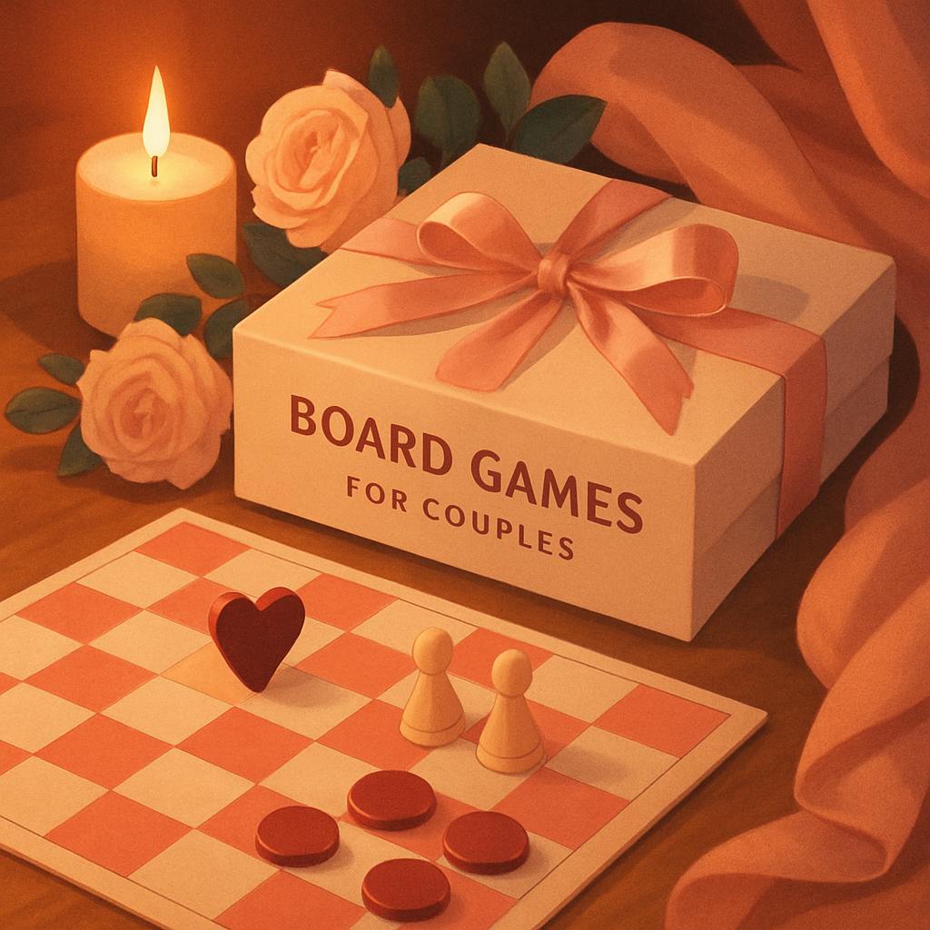 Beautiful illustration for board games for couples