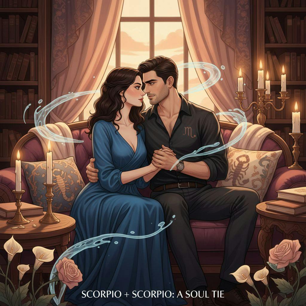 Beautiful illustration for Zodiac Scorpio and Scorpio