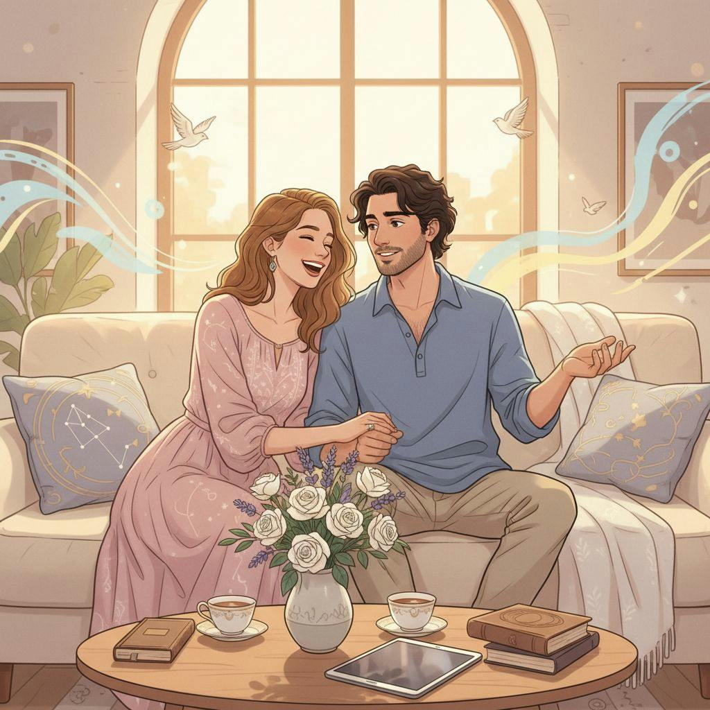 Beautiful illustration for Zodiac Gemini and Aquarius
