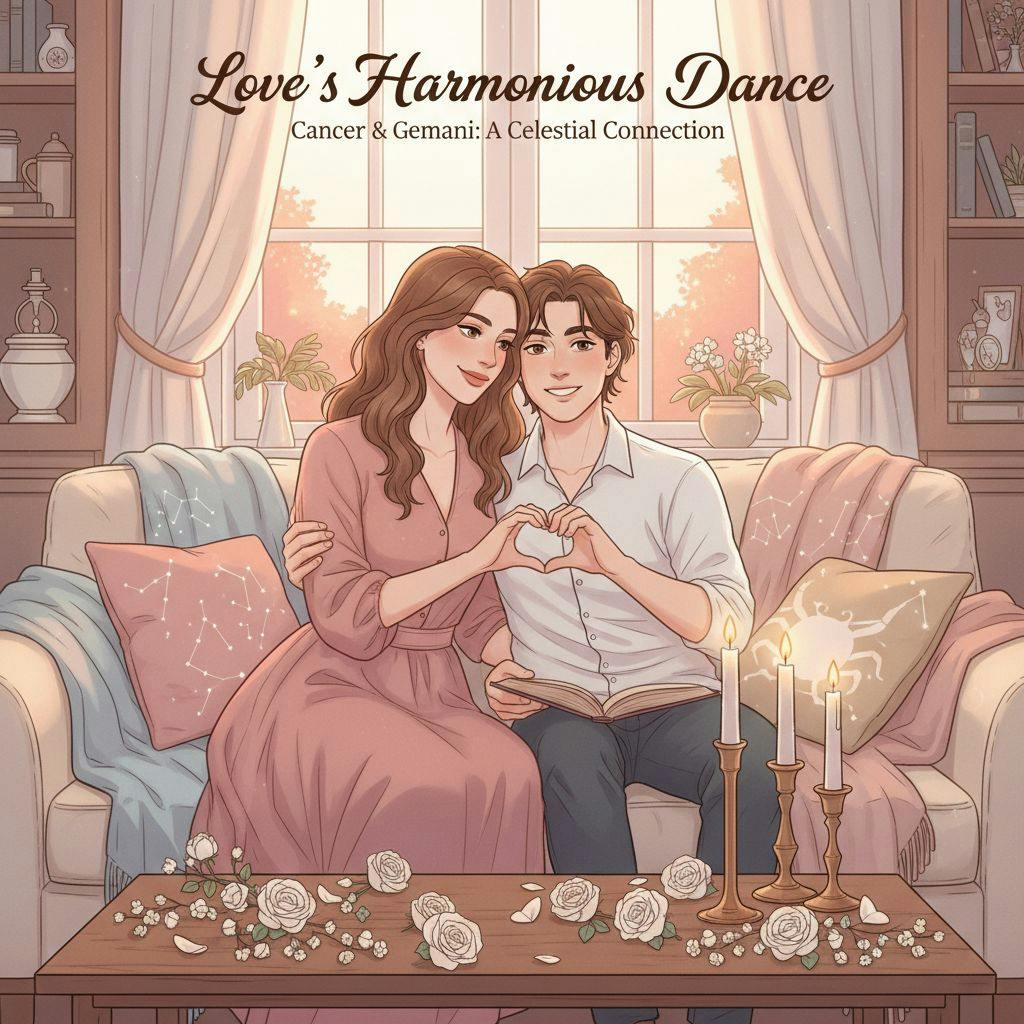 Beautiful illustration for Zodiac Cancer and Gemini