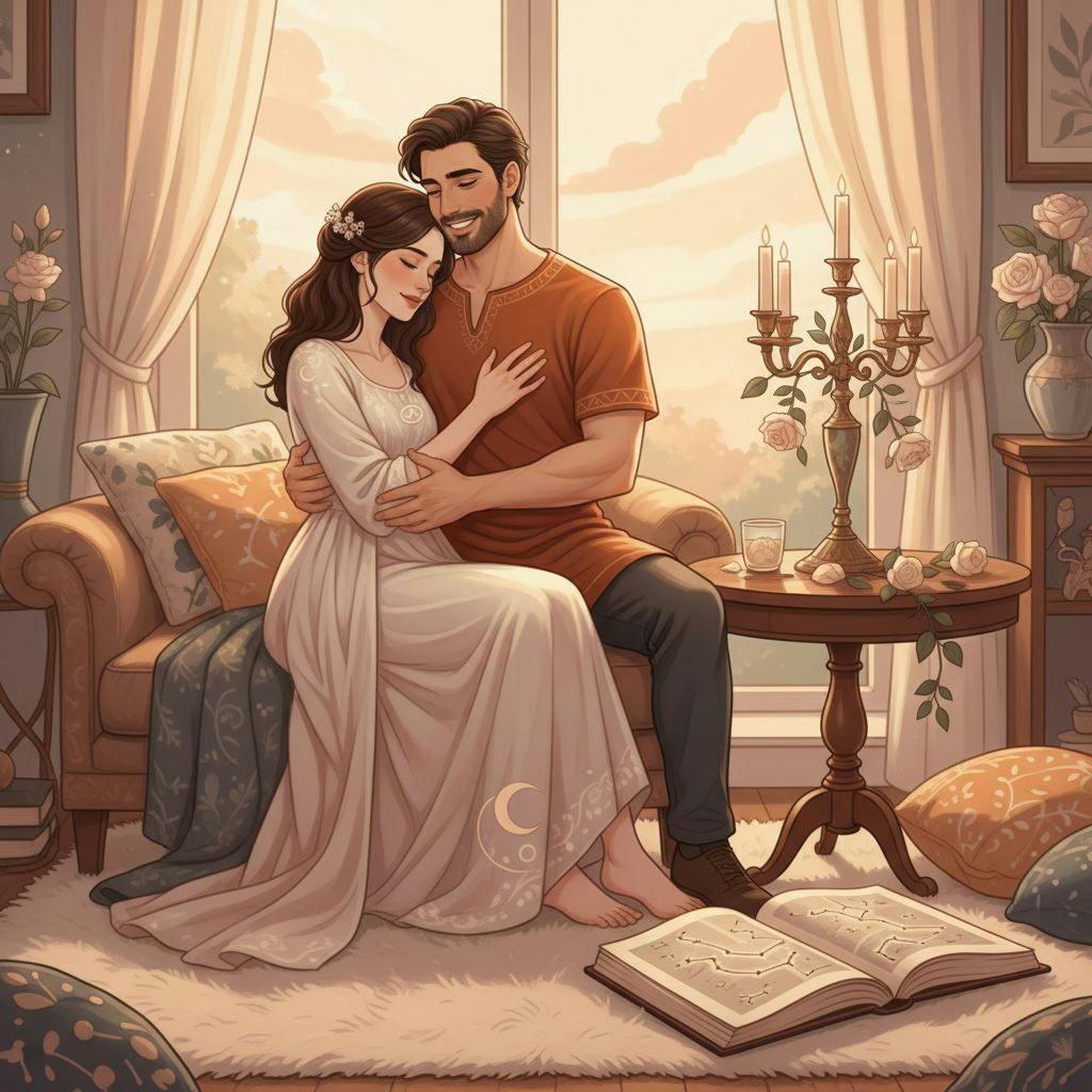 Beautiful illustration for Zodiac Cancer and Sagittarius