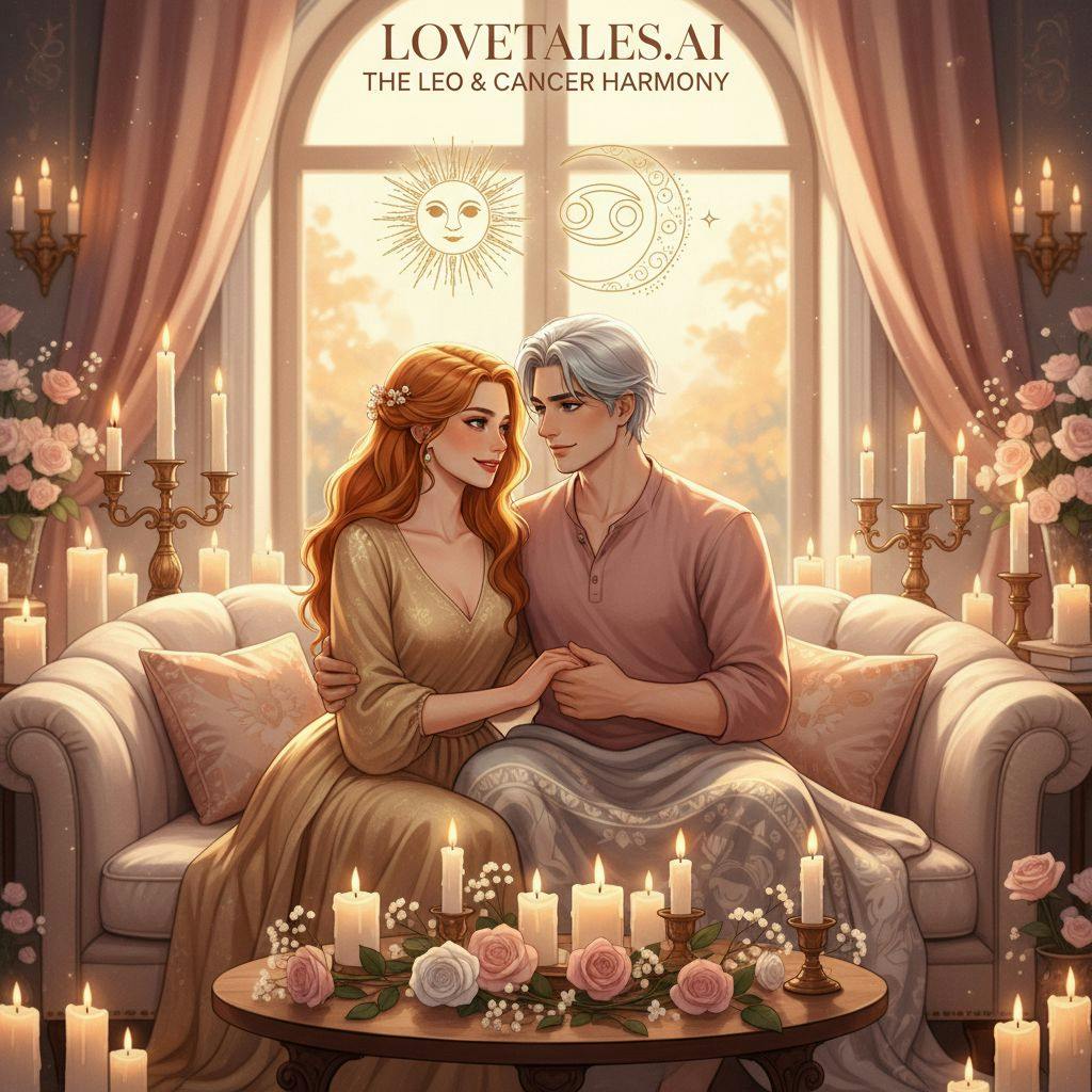 Beautiful illustration for Zodiac Leo and Cancer