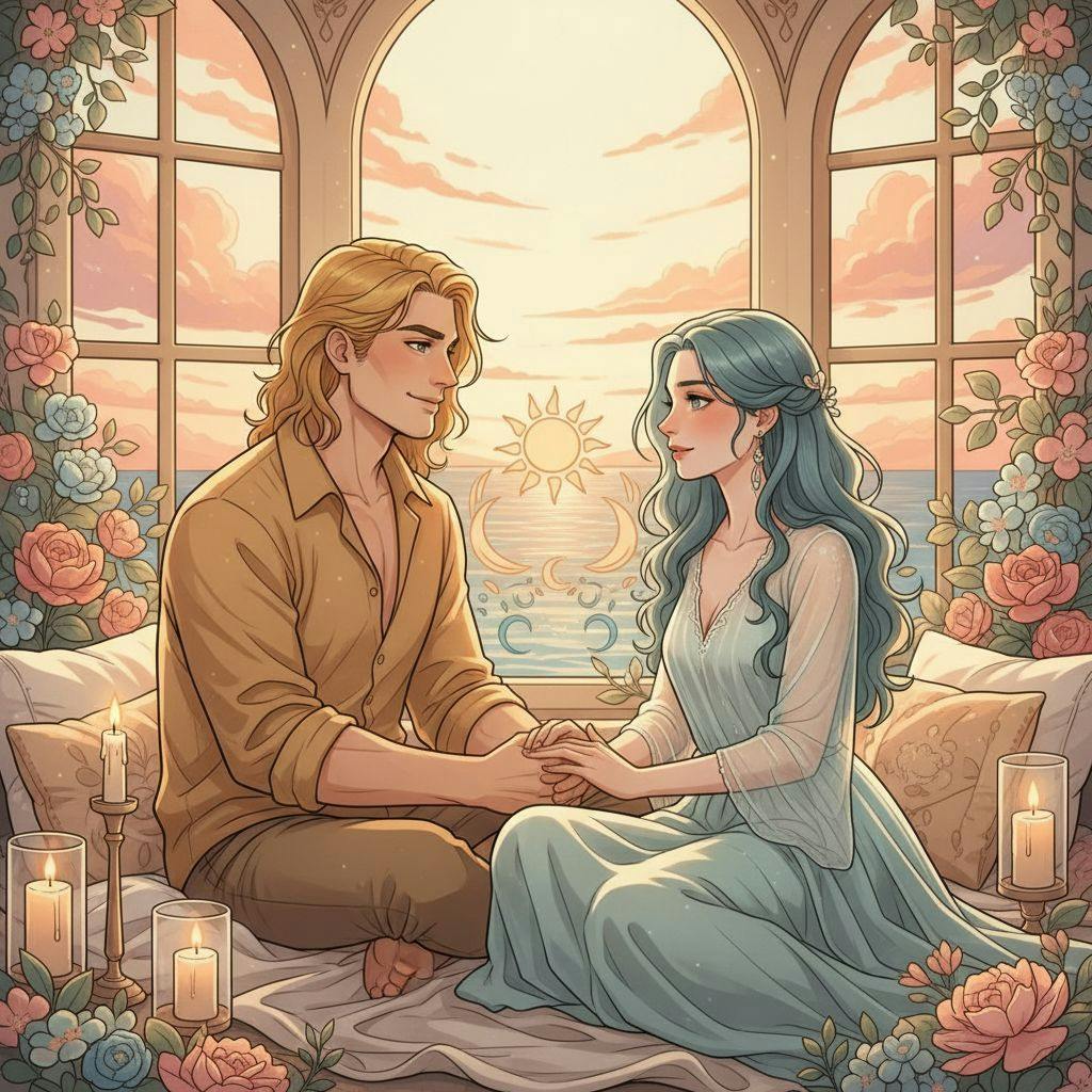 Beautiful illustration for Zodiac Leo and Pisces