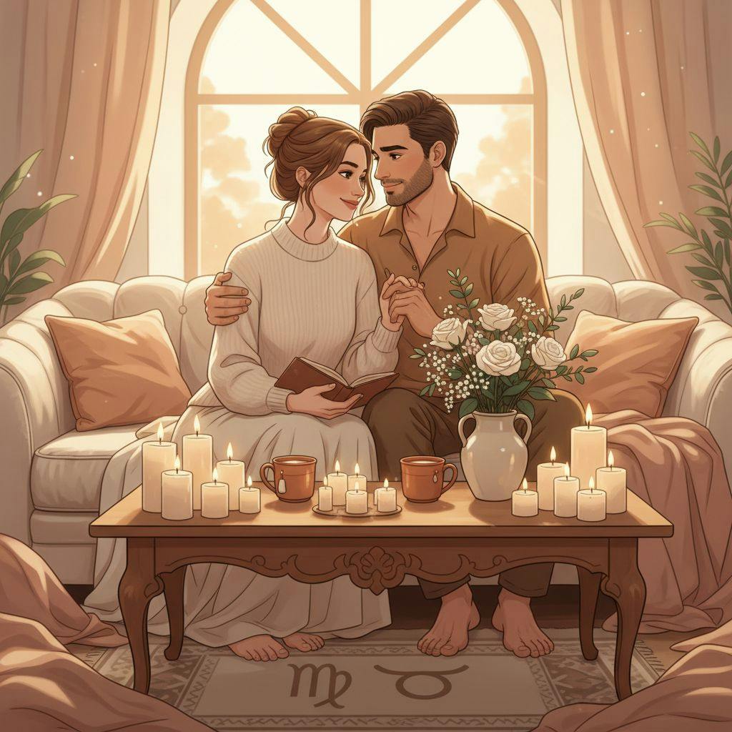 Beautiful illustration for Zodiac Virgo and Taurus