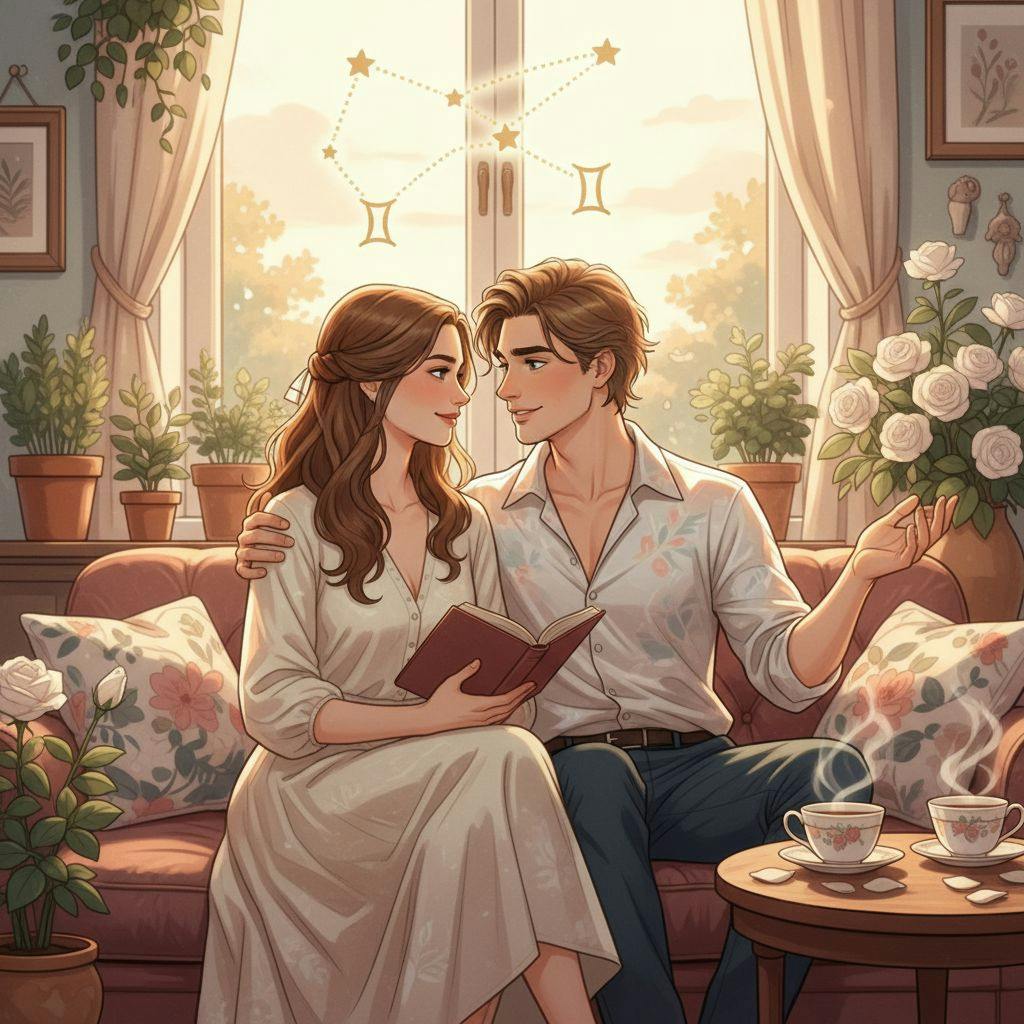 Beautiful illustration for Zodiac Virgo and Gemini