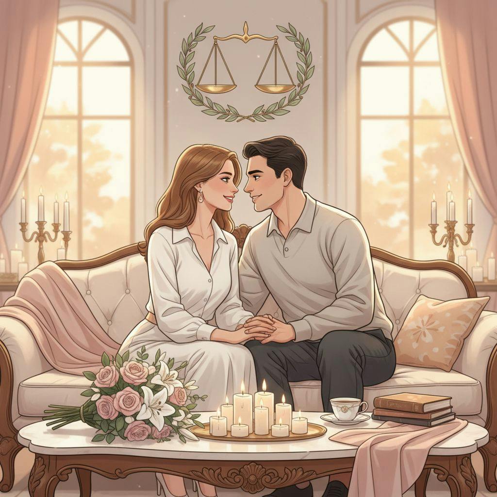 Beautiful illustration for Zodiac Libra and Libra