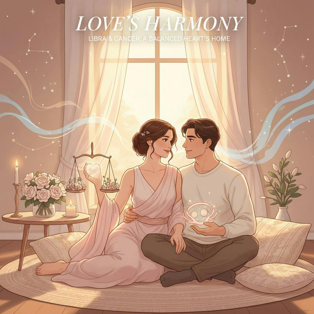 Beautiful illustration for Zodiac Libra and Cancer