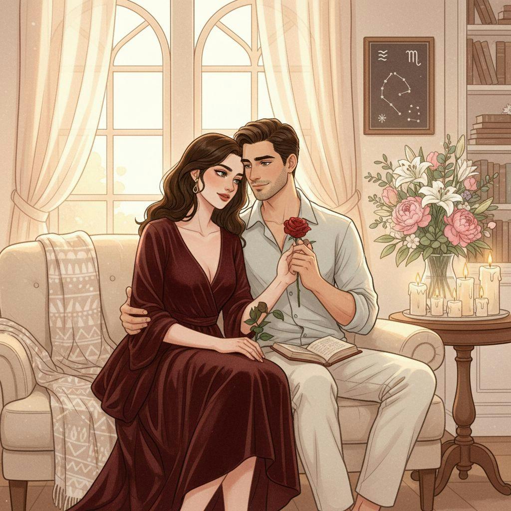 Beautiful illustration for Zodiac Scorpio and Virgo