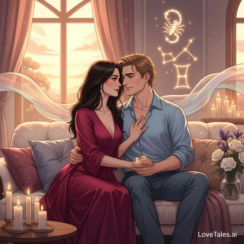 Beautiful illustration for Zodiac Scorpio and Gemini