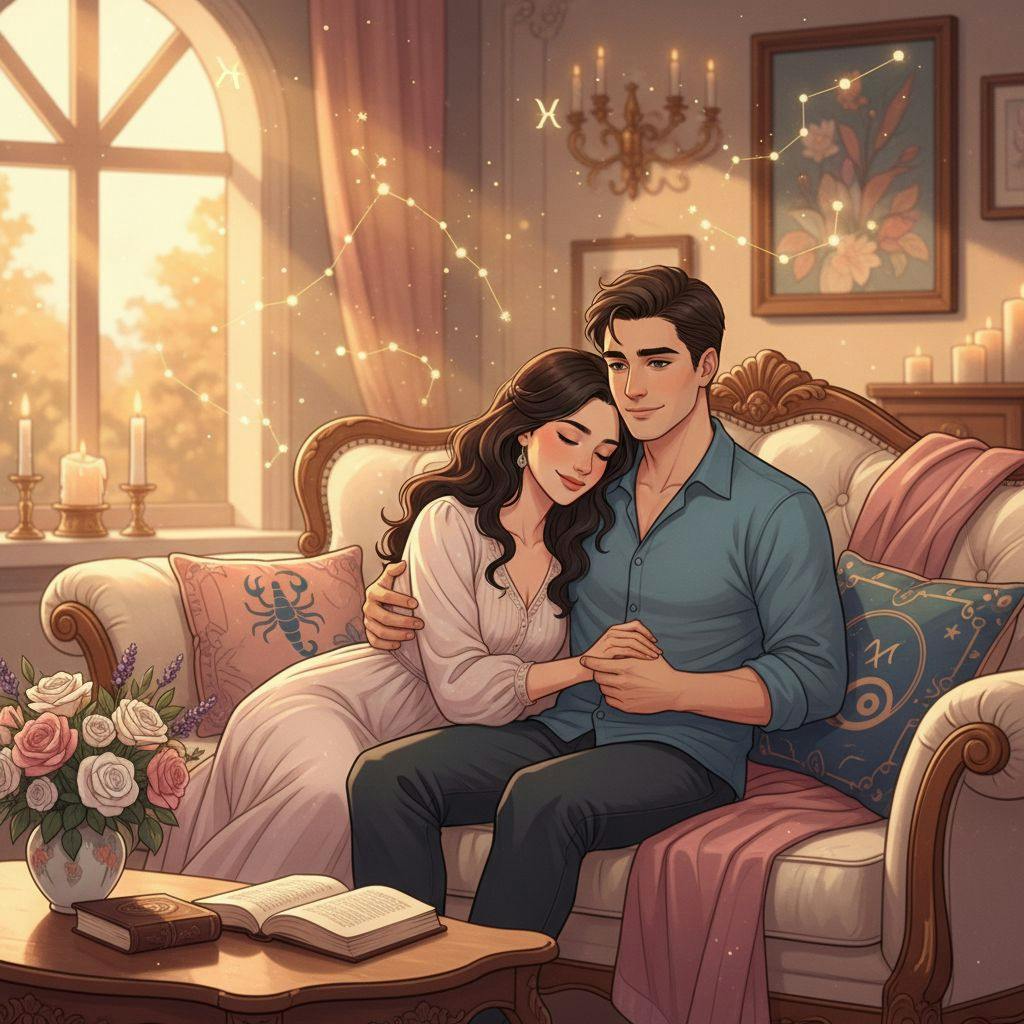 Beautiful illustration for Zodiac Scorpio and Cancer