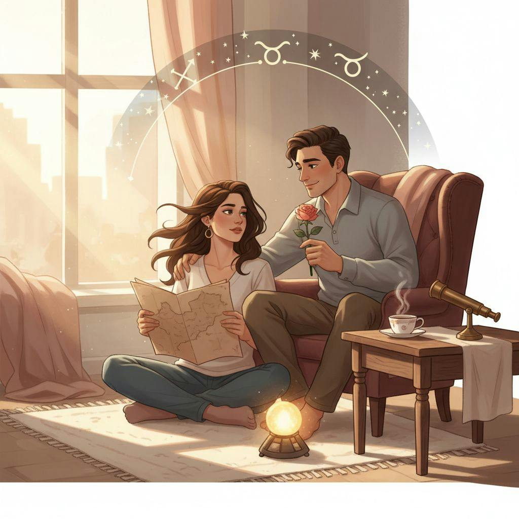 Beautiful illustration for Zodiac Sagittarius and Taurus