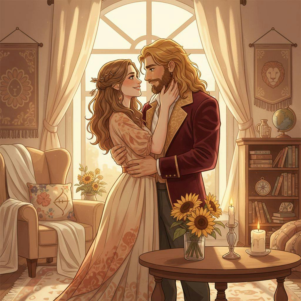 Beautiful illustration for Zodiac Sagittarius and Leo
