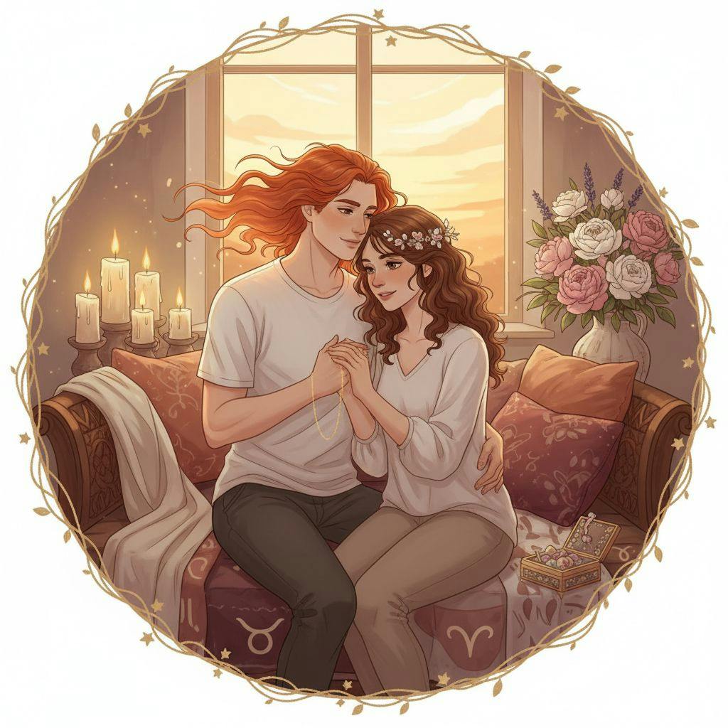 Beautiful illustration for Zodiac Aries and Taurus