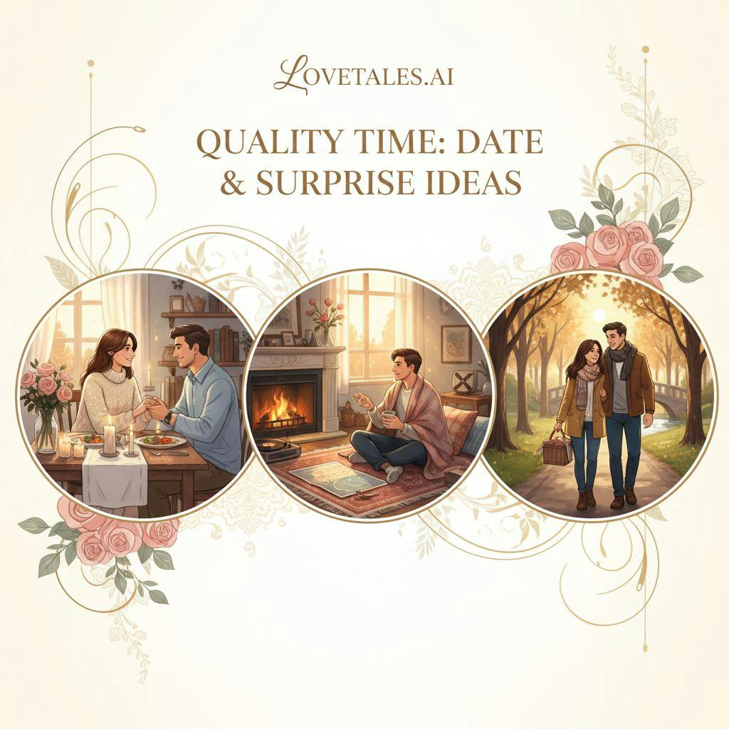 Beautiful illustration for Date & surprise ideas by love language - Quality Time