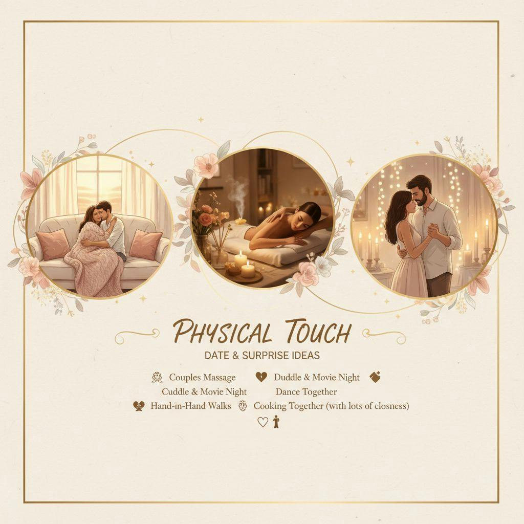 Beautiful illustration for Date & surprise ideas by love language - Physical Touch