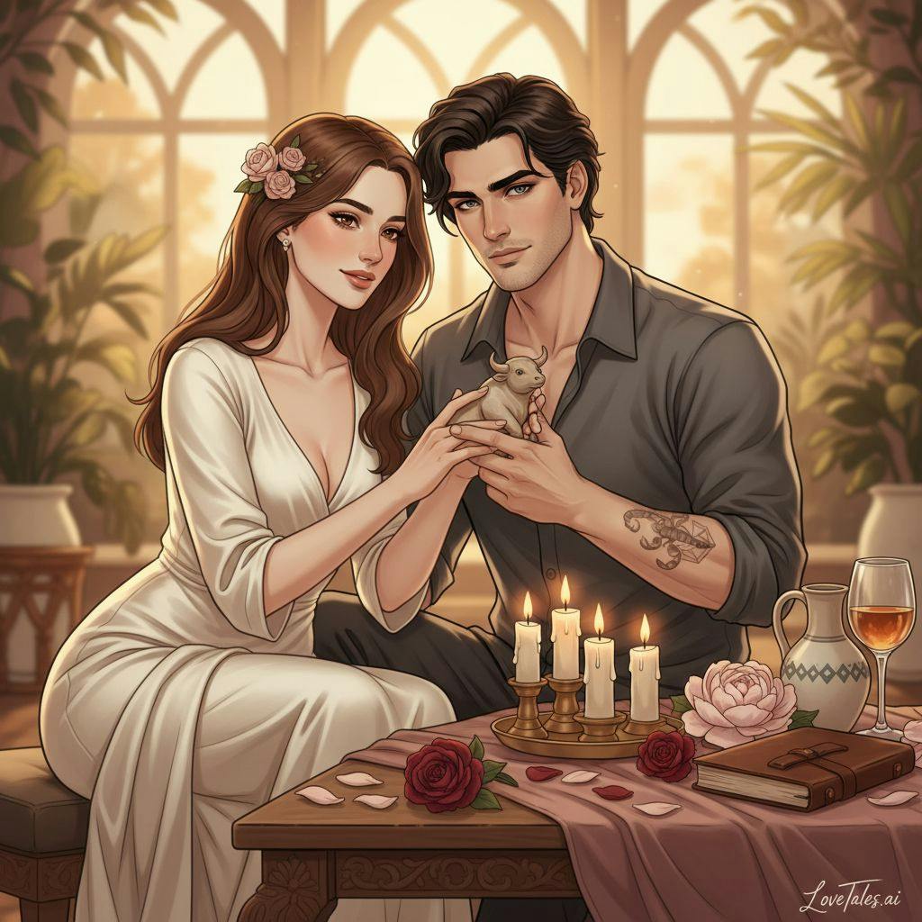 Beautiful illustration for Zodiac Taurus and Scorpio