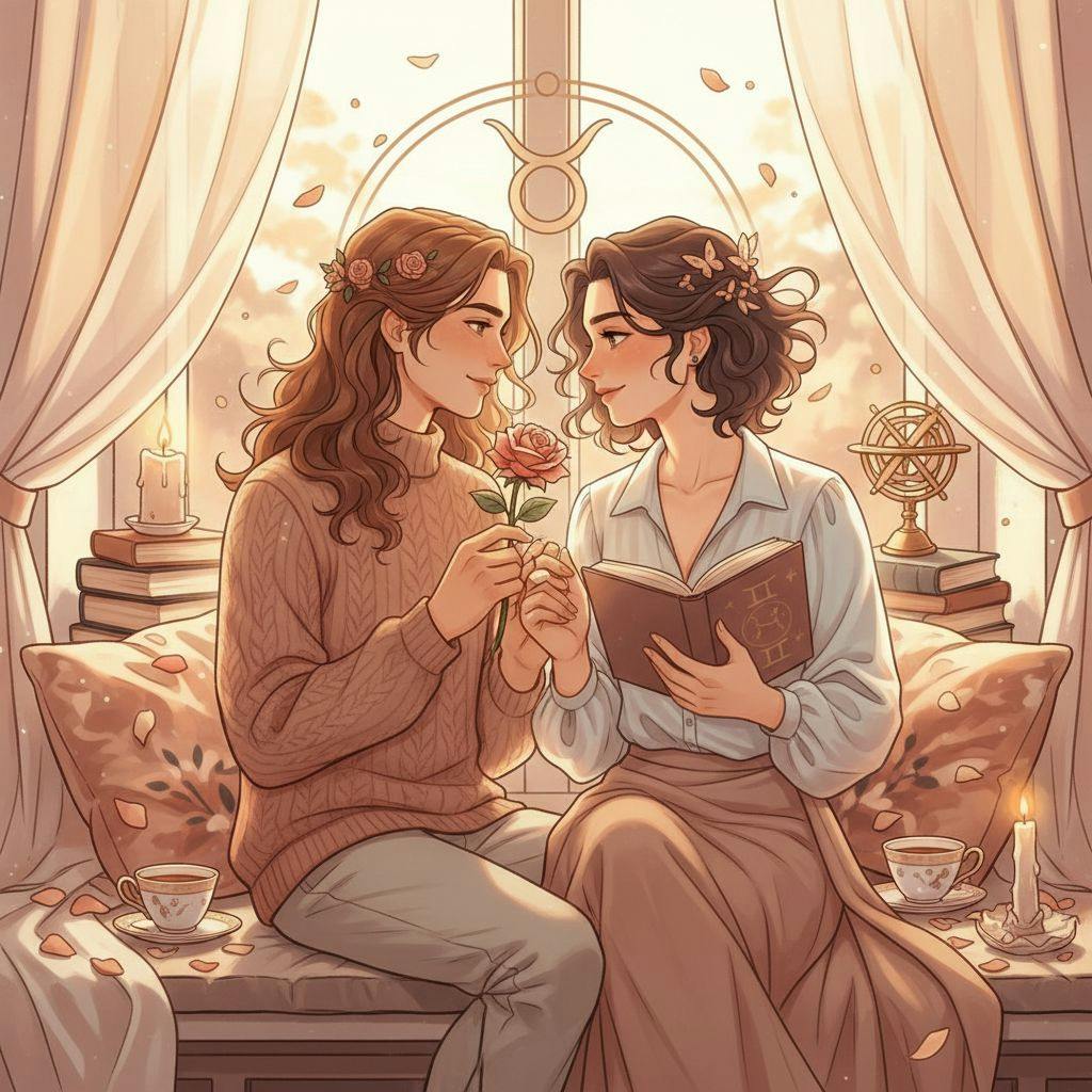 Beautiful illustration for Zodiac Taurus and Gemini
