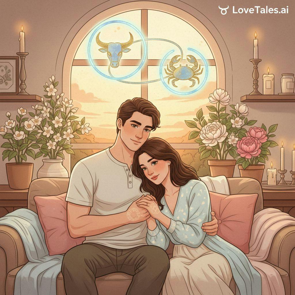 Beautiful illustration for Zodiac Taurus and Cancer