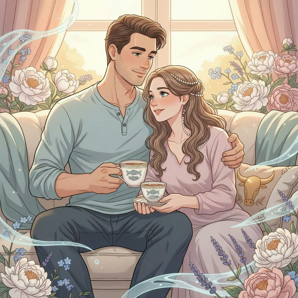 Beautiful illustration for Zodiac Taurus and Pisces