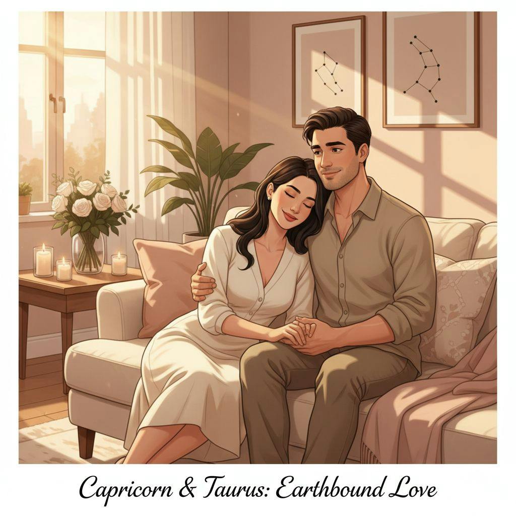 Beautiful illustration for Zodiac Capricorn and Taurus