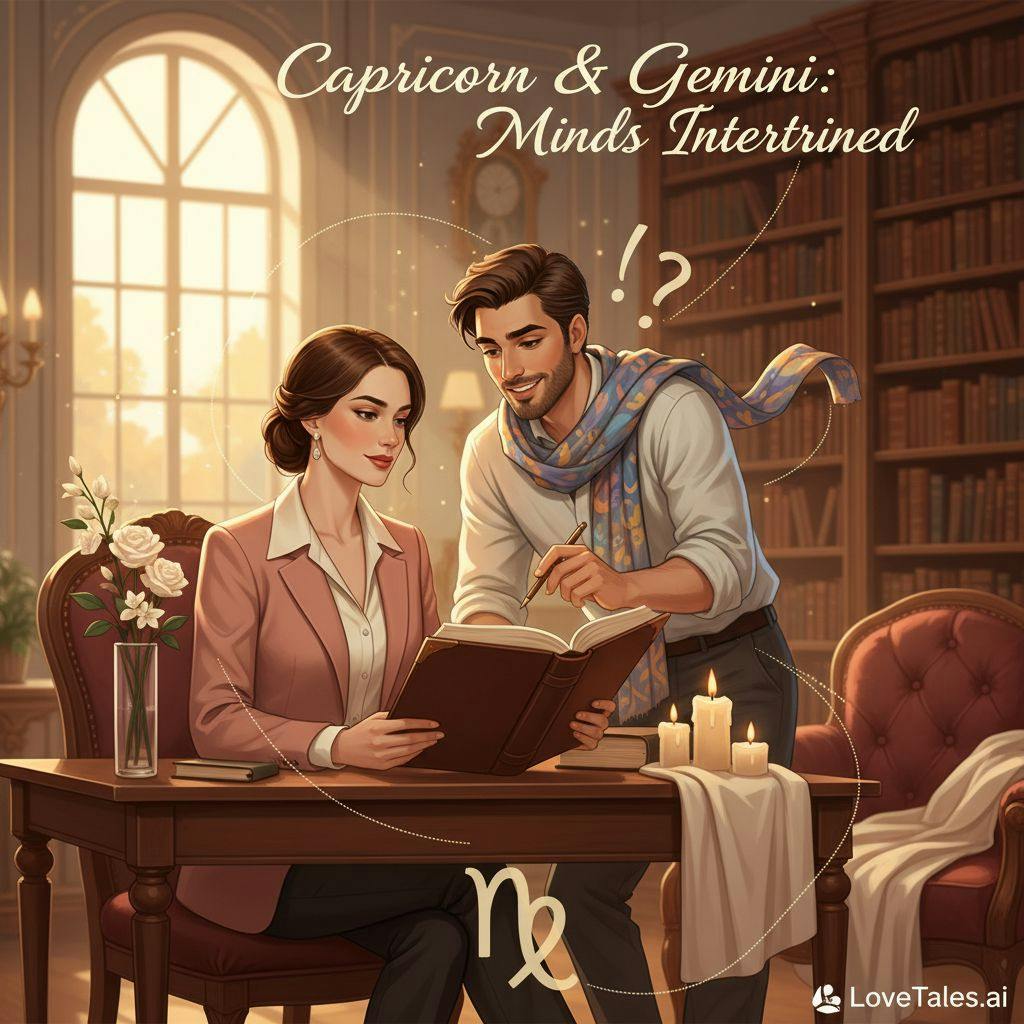 Beautiful illustration for Zodiac Capricorn and Gemini