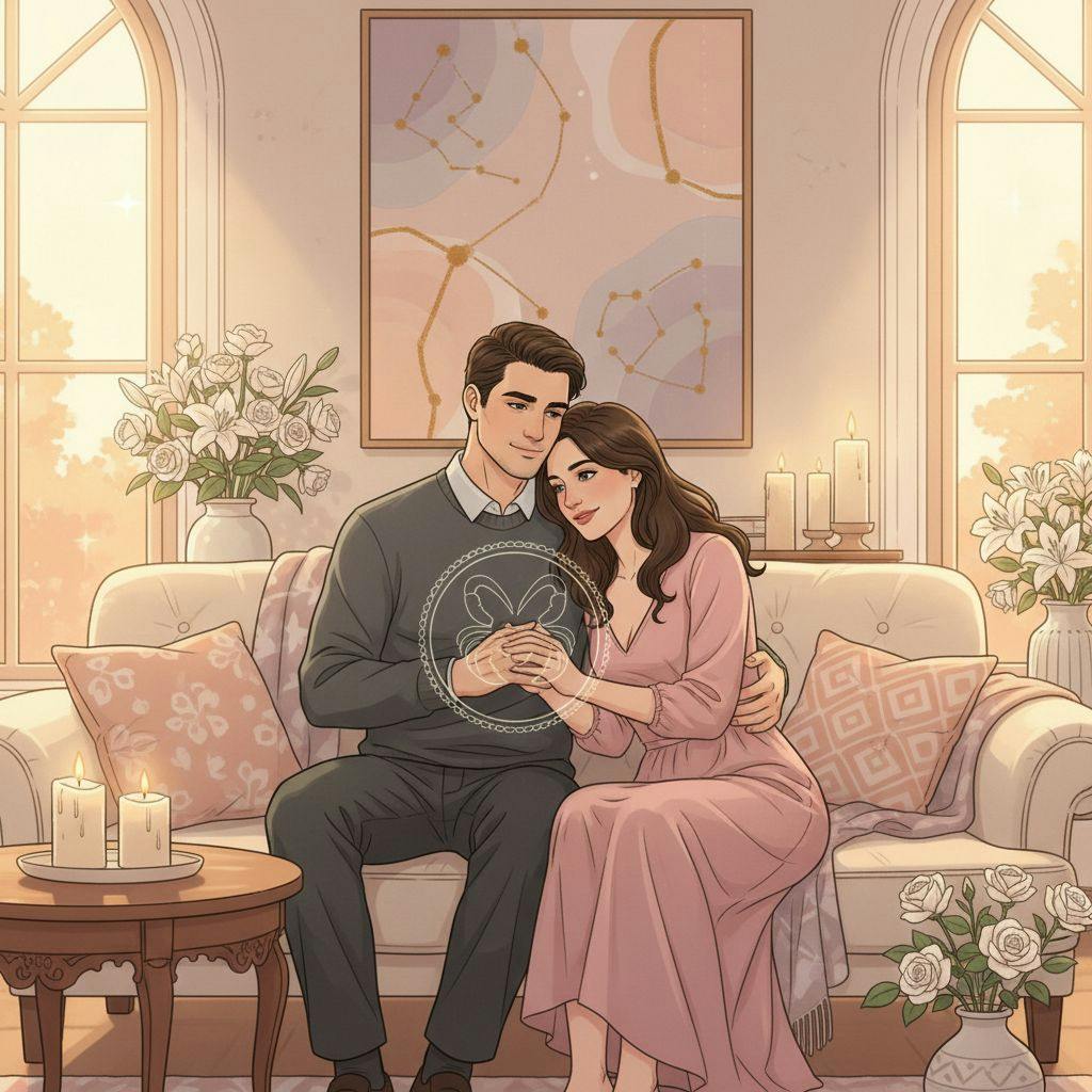 Beautiful illustration for Zodiac Capricorn and Cancer