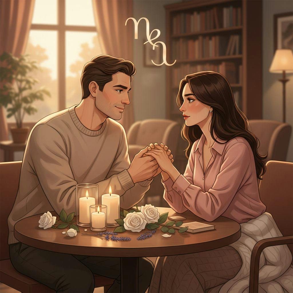 Beautiful illustration for Zodiac Capricorn and Virgo
