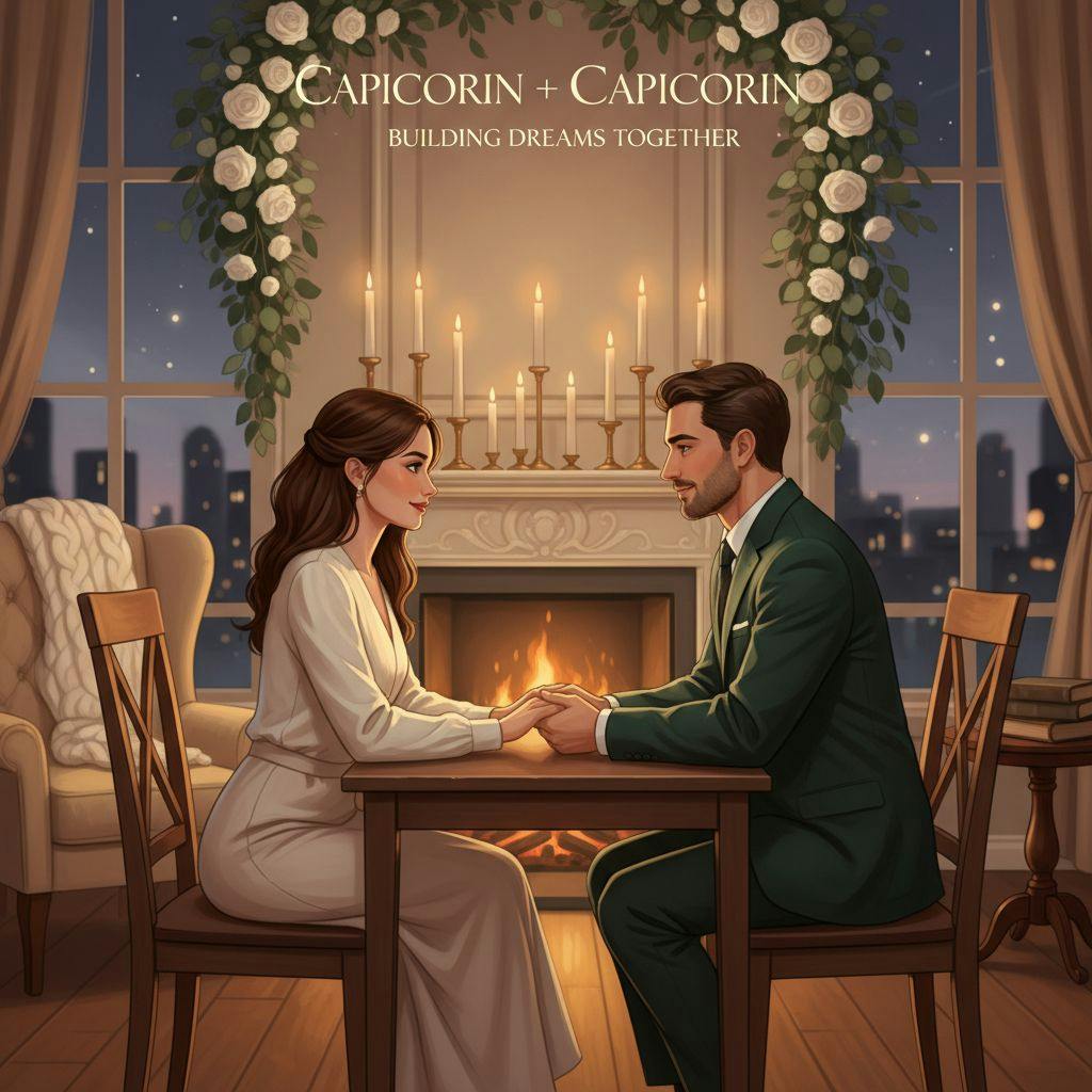 Beautiful illustration for Zodiac Capricorn and Capricorn