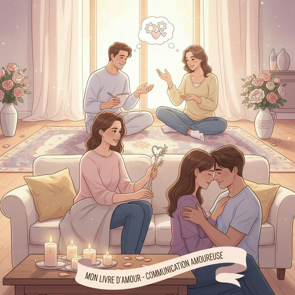 Beautiful illustration for couple communication exercises