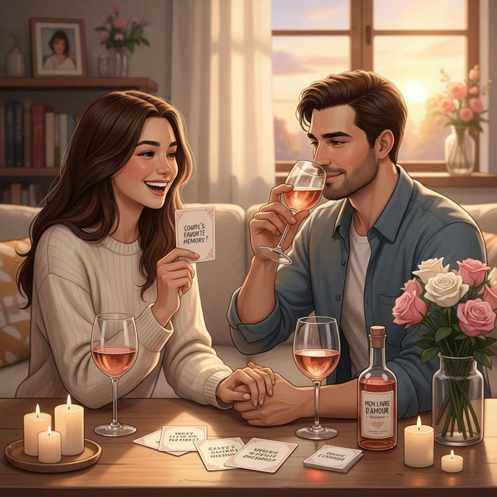 Beautiful illustration for couple drinking games