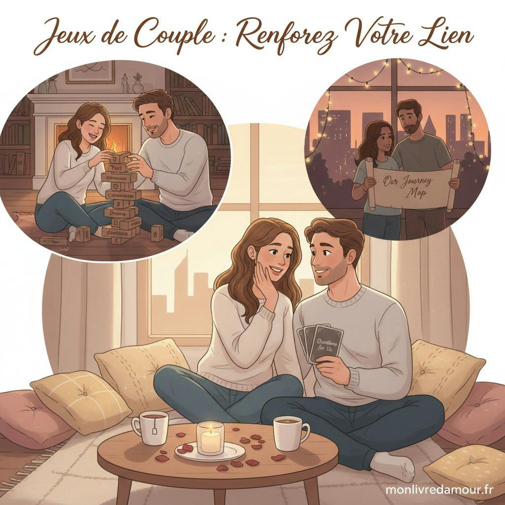 Beautiful illustration for couples games to play