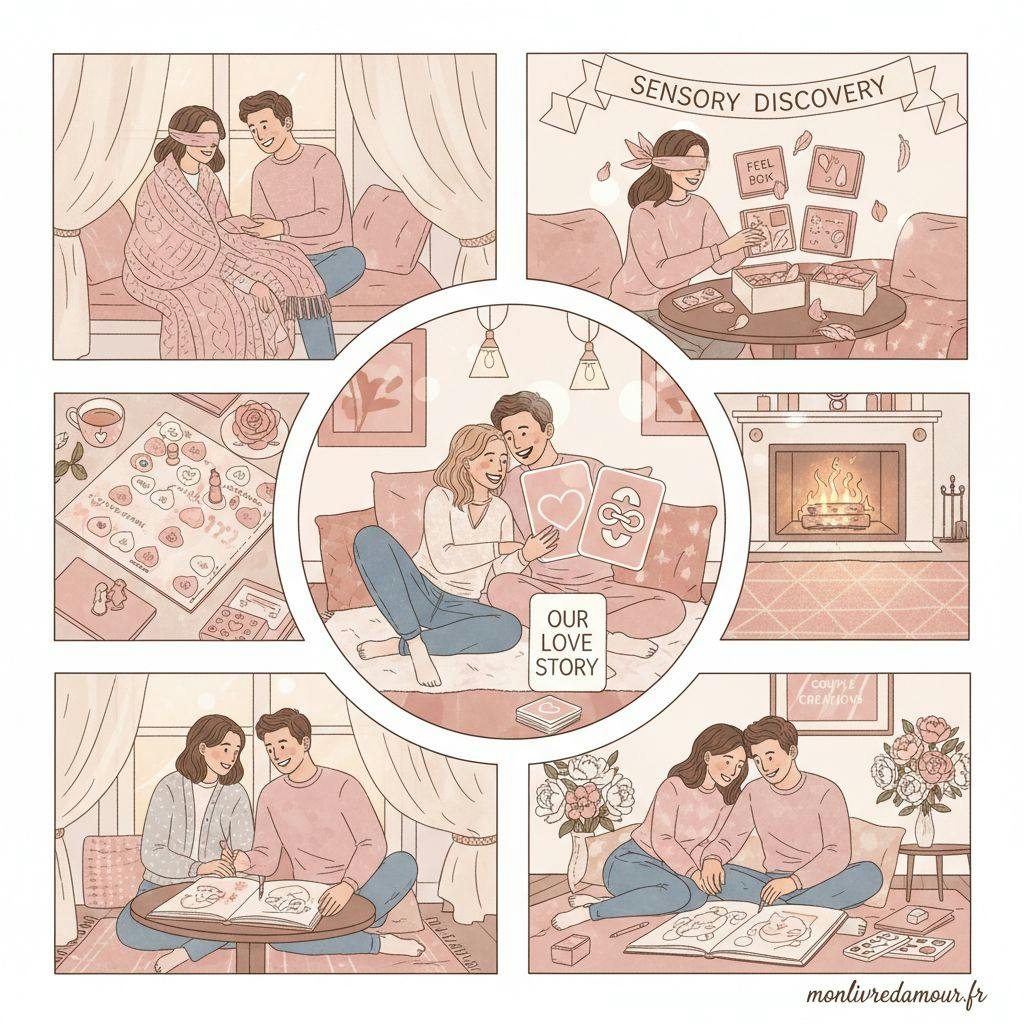 Beautiful illustration for fun games for couples