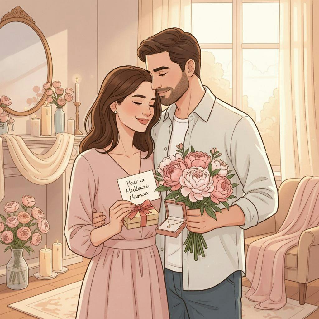 Beautiful illustration for mothers day gifts