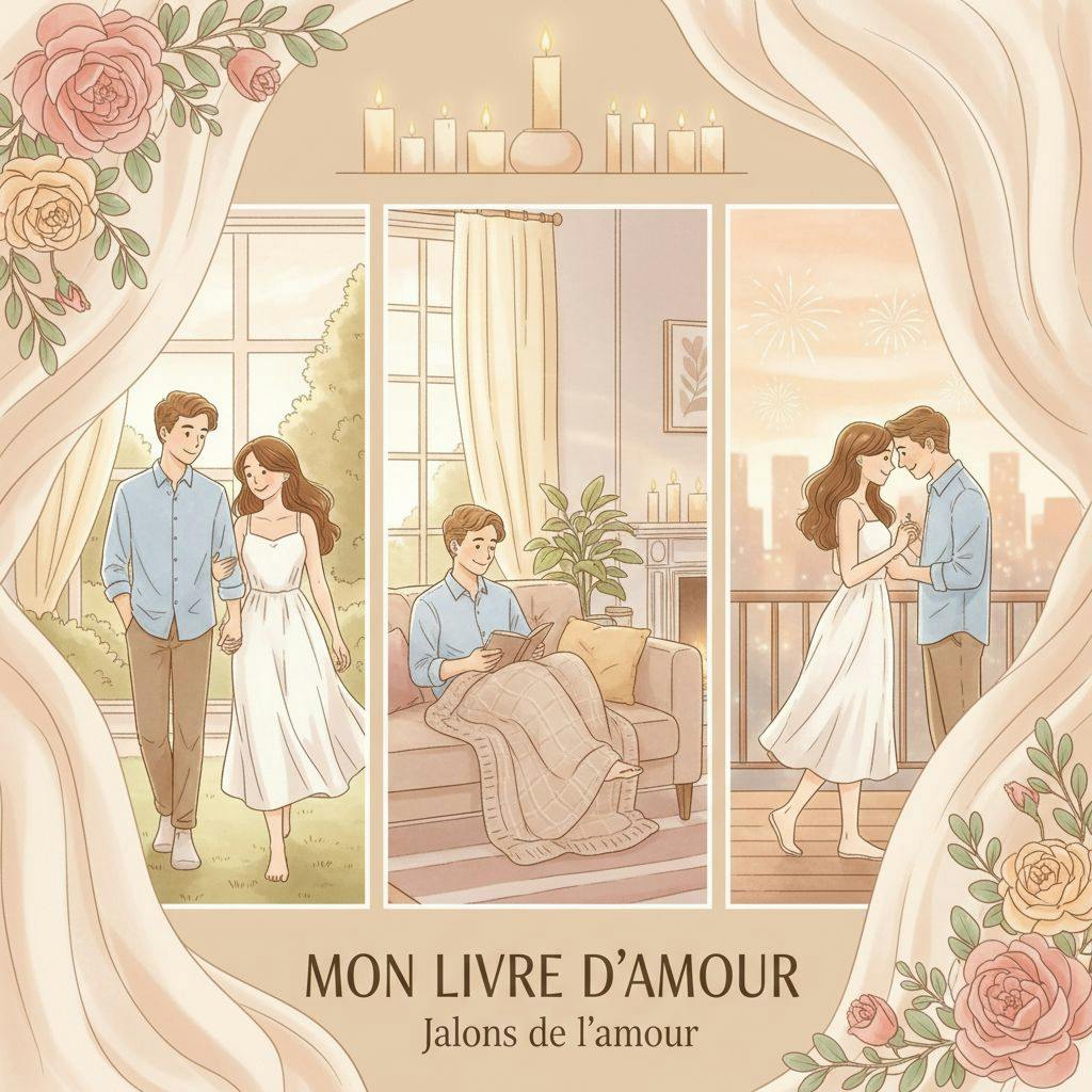 Beautiful illustration for relationship milestones