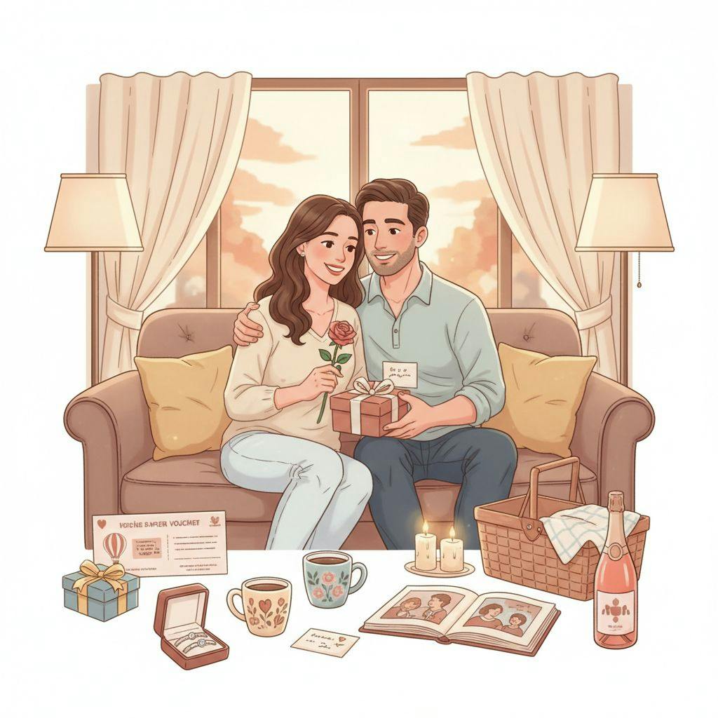 Beautiful illustration for romantic birthday gifts
