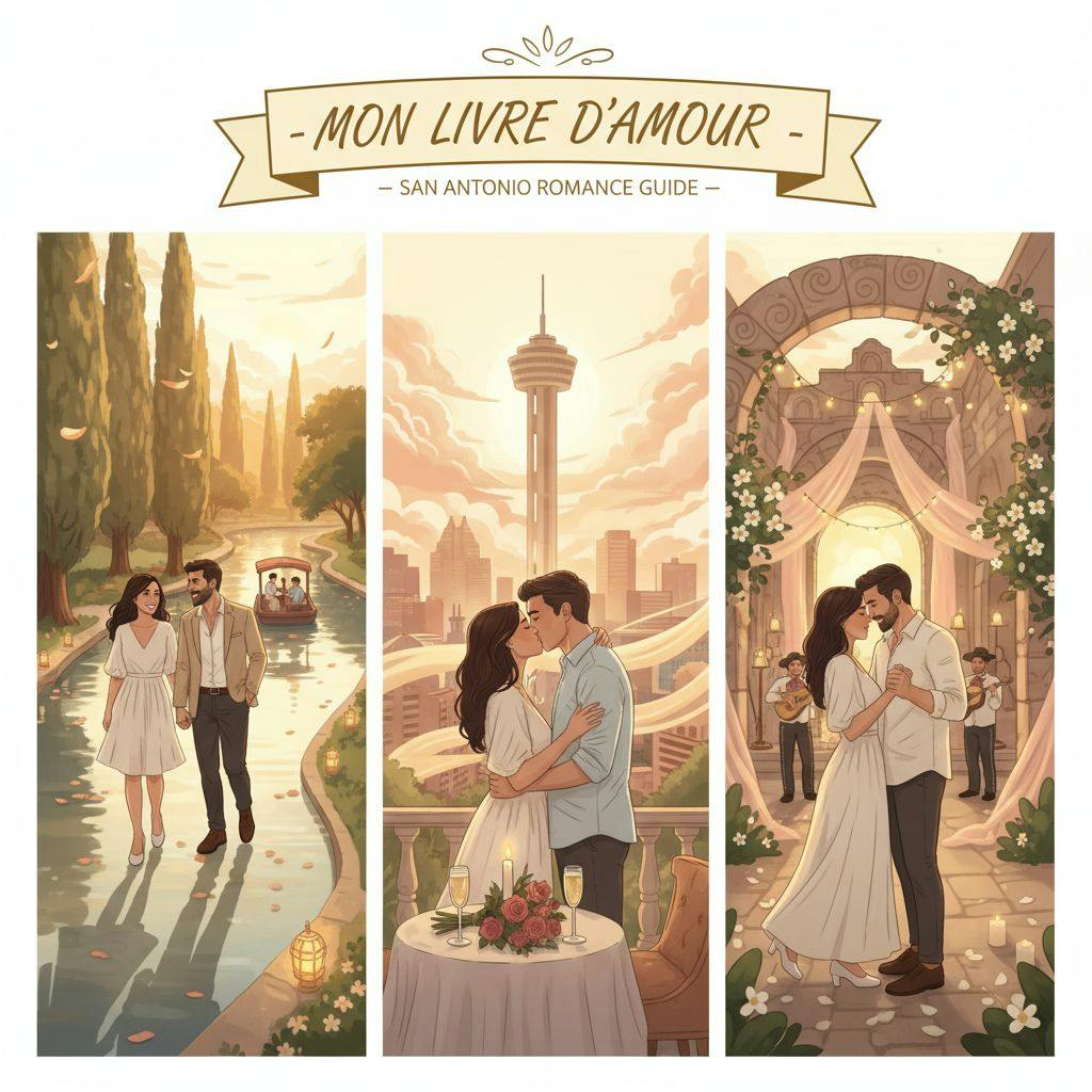 Beautiful illustration for things to do in san antonio for couples