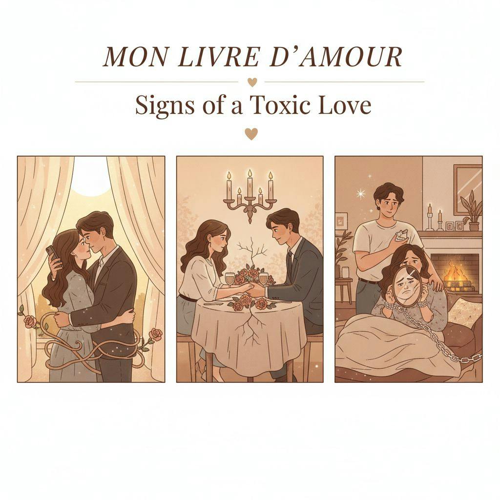 Beautiful illustration for toxic relationship signs