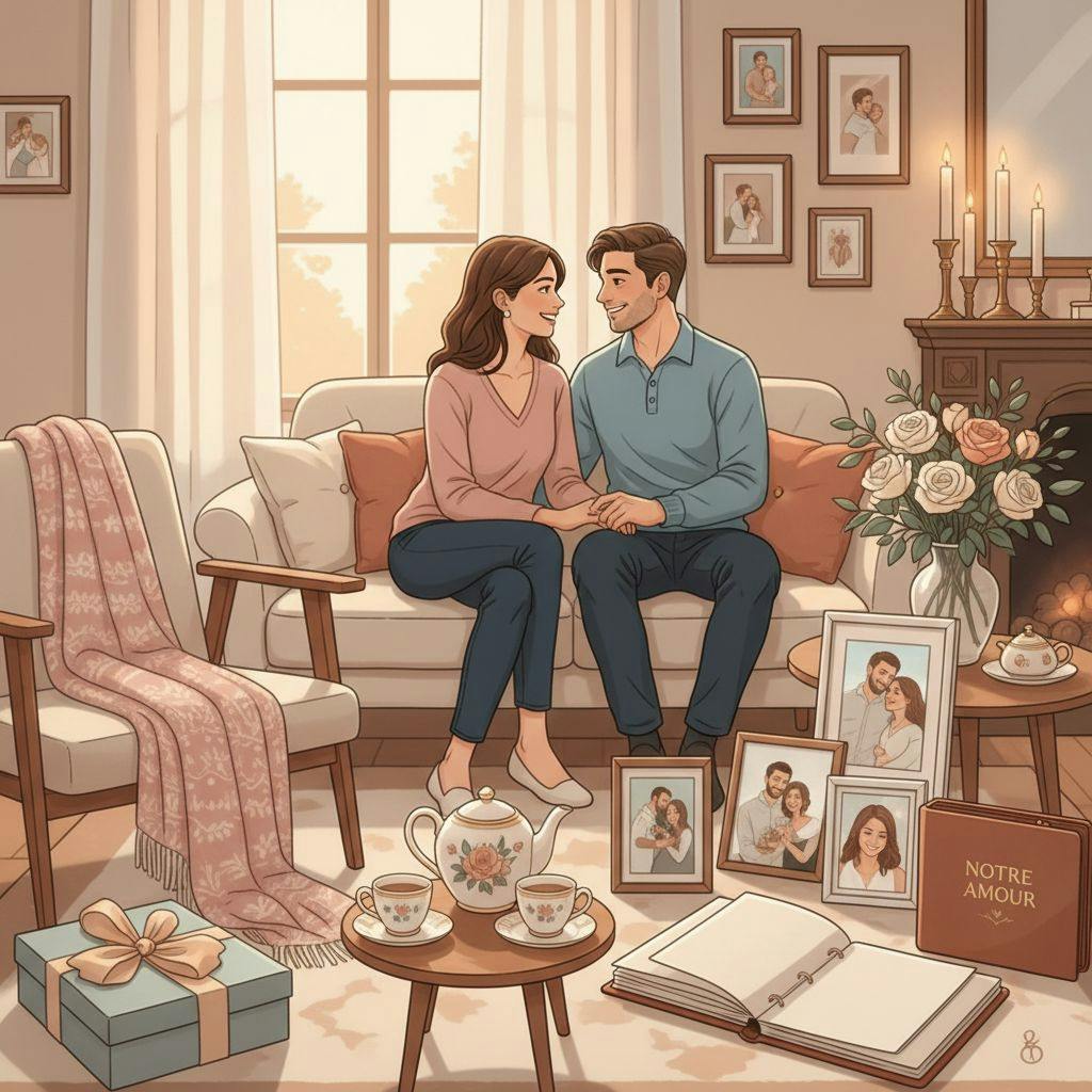 Beautiful illustration for wedding gifts for couple