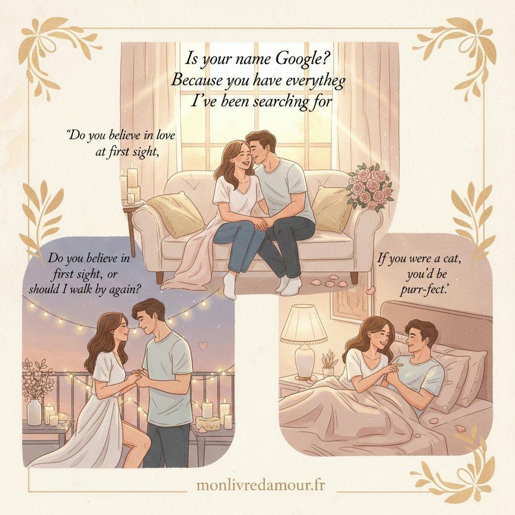 Beautiful illustration for best sexual pickup lines