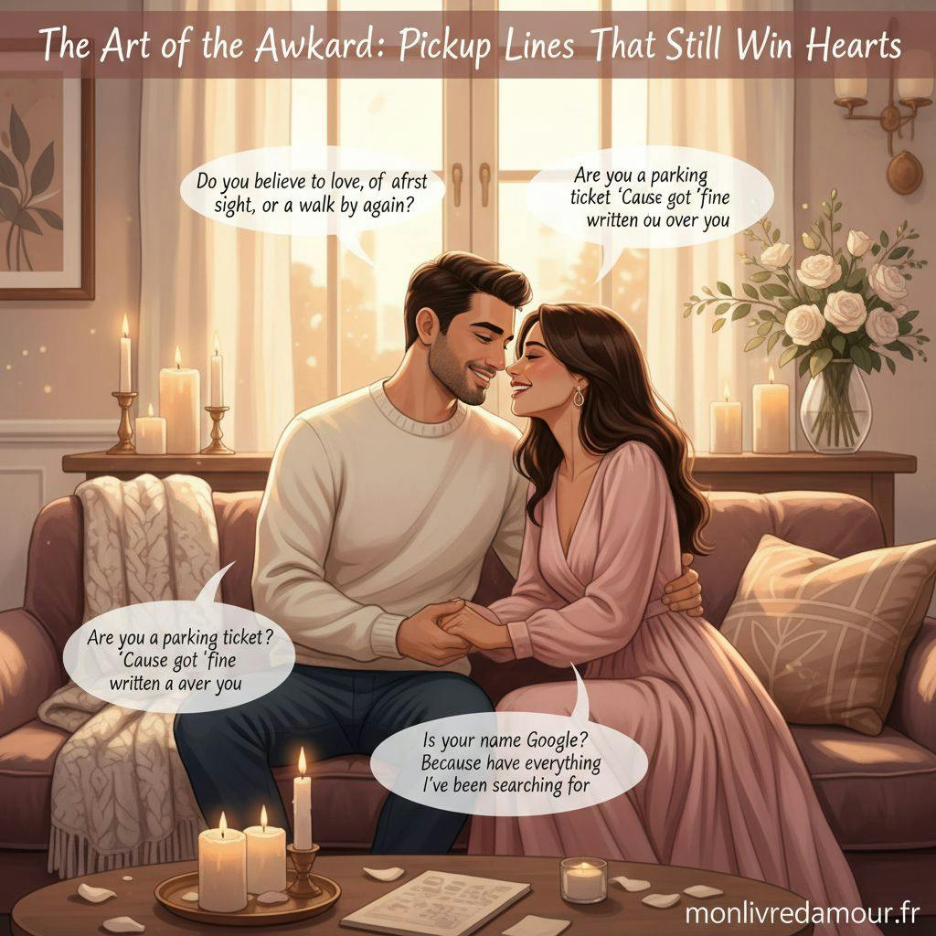 Beautiful illustration for awful pickup lines