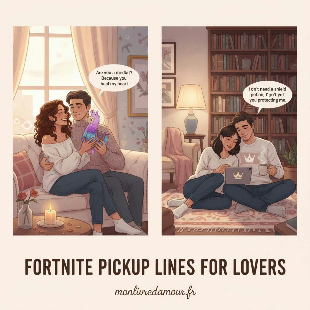 Beautiful illustration for fortnite pickup lines