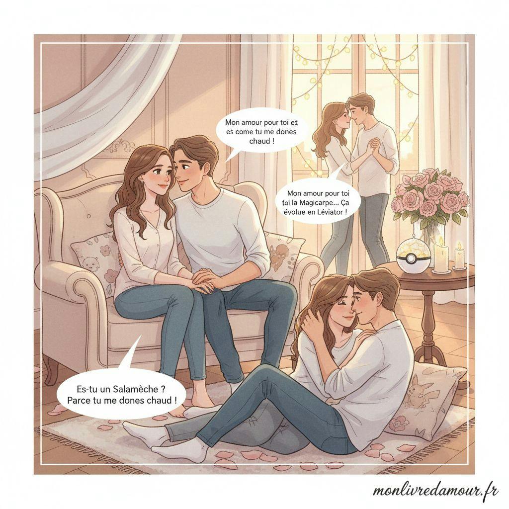 Beautiful illustration for pokemon pickup lines