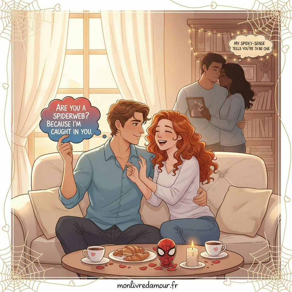 Beautiful illustration for spiderman pickup lines